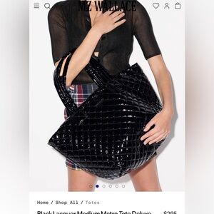 MZ Wallace Shiny Black Quilted Tote. IN PRISTINE condition!!! Wore ONCE!